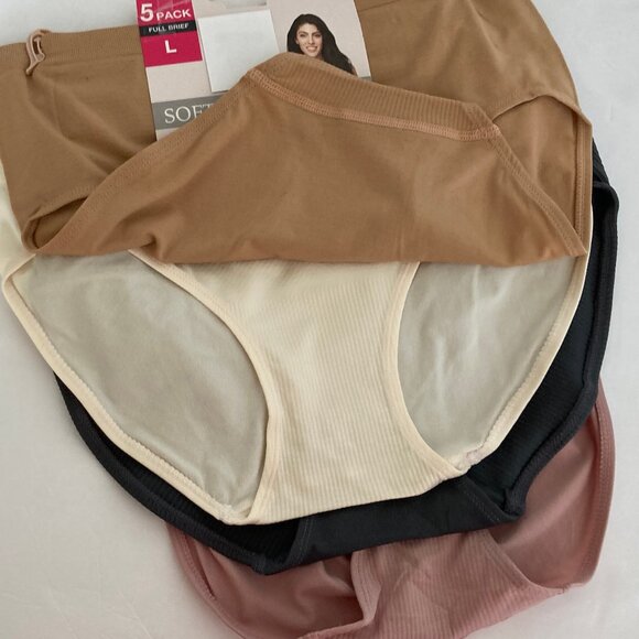 Soft & Comfy 5 Pack Full Brief Stretch Panty Large New in package - Picture 2 of 8